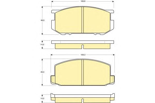 set placute frana,frana disc