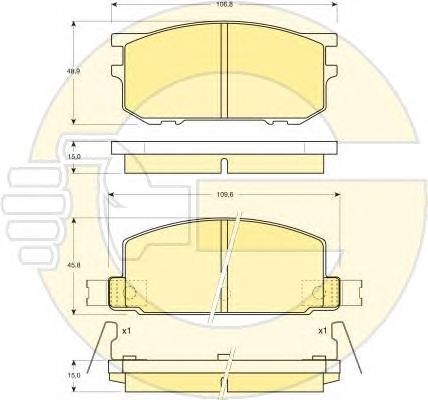 set placute frana,frana disc