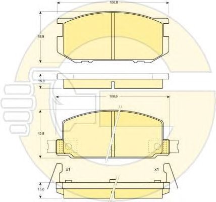 set placute frana,frana disc