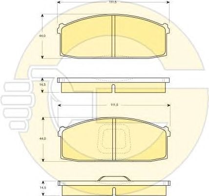 set placute frana,frana disc