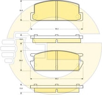 set placute frana,frana disc