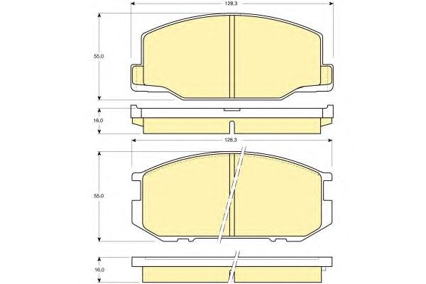 set placute frana,frana disc