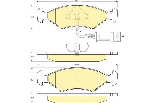 set placute frana,frana disc