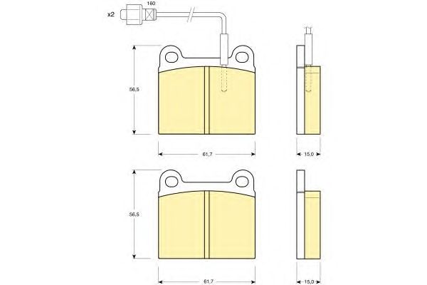 set placute frana,frana disc