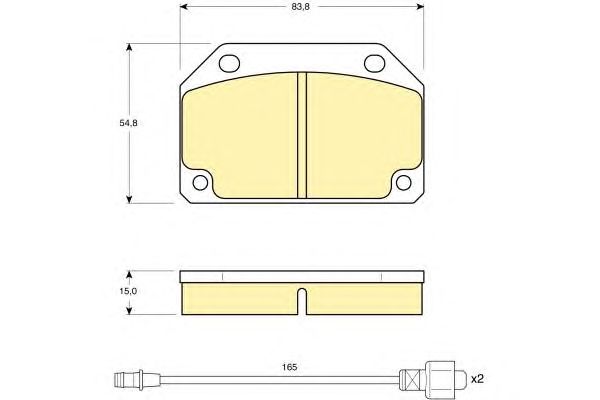 set placute frana,frana disc