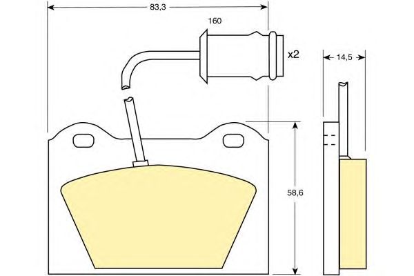 set placute frana,frana disc