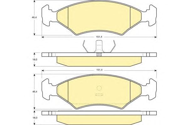 set placute frana,frana disc