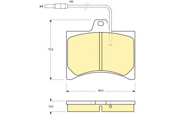 set placute frana,frana disc