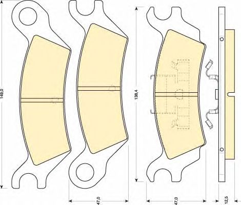 set placute frana,frana disc