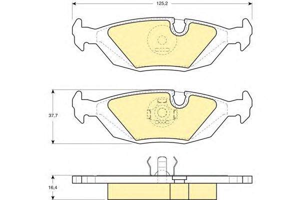 set placute frana,frana disc