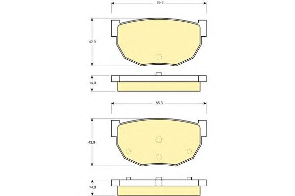 set placute frana,frana disc