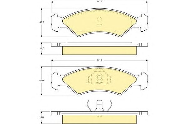 set placute frana,frana disc