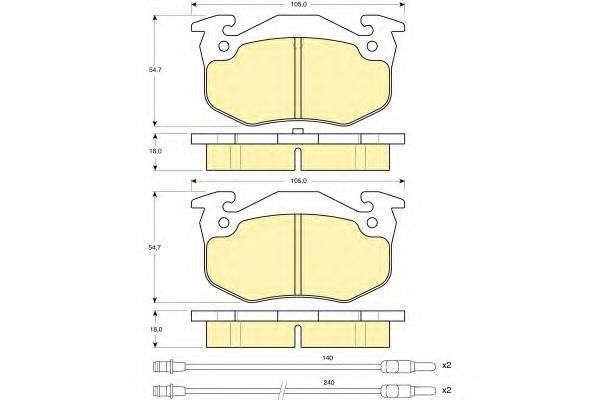 set placute frana,frana disc