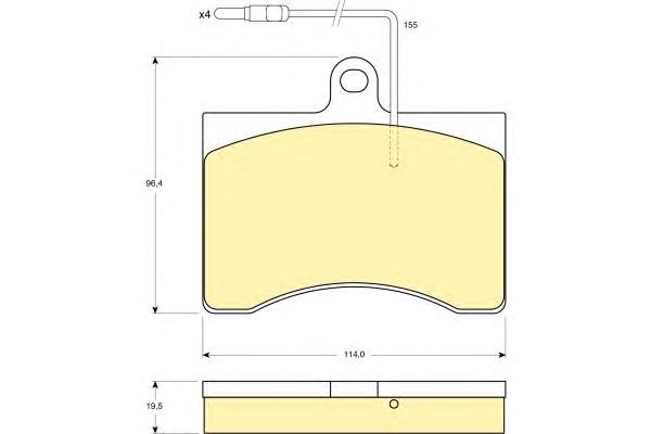 set placute frana,frana disc