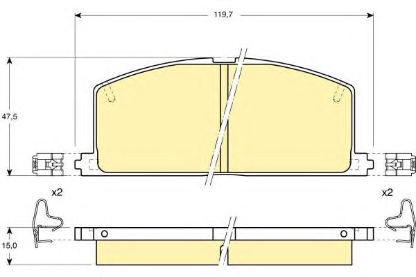 set placute frana,frana disc