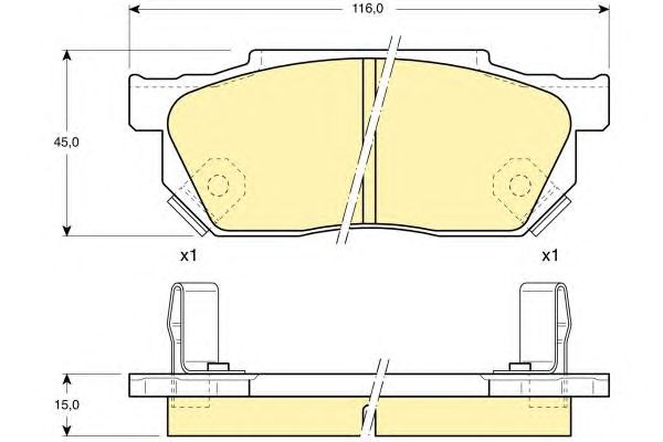 set placute frana,frana disc