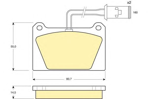 set placute frana,frana disc