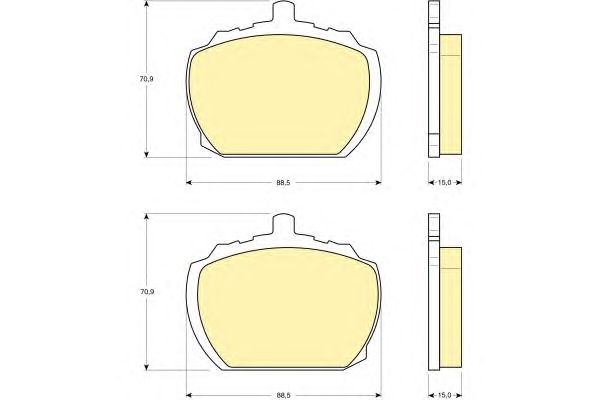 set placute frana,frana disc