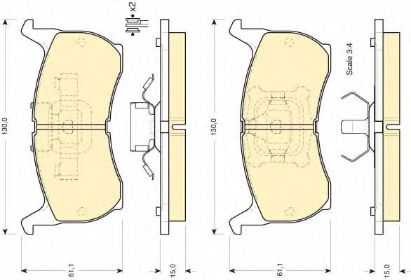 set placute frana,frana disc