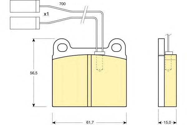 set placute frana,frana disc