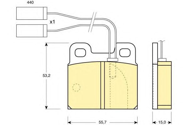 set placute frana,frana disc