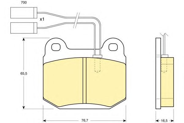 set placute frana,frana disc