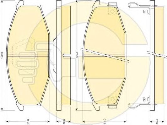 set placute frana,frana disc