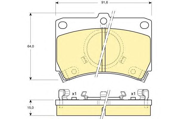 set placute frana,frana disc