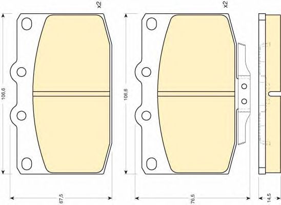 set placute frana,frana disc