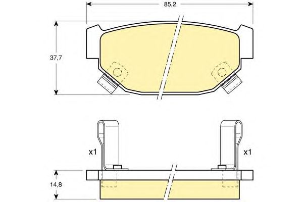 set placute frana,frana disc