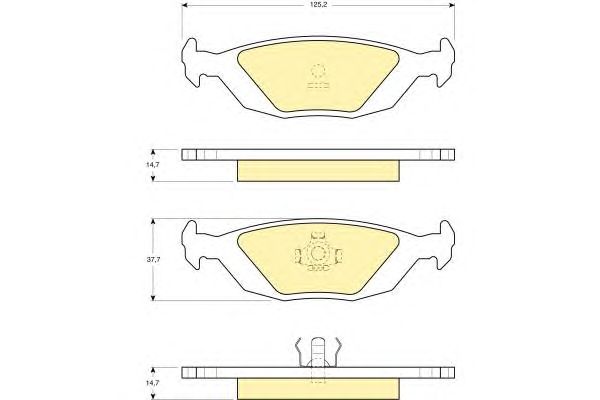 set placute frana,frana disc