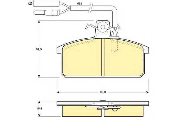 set placute frana,frana disc