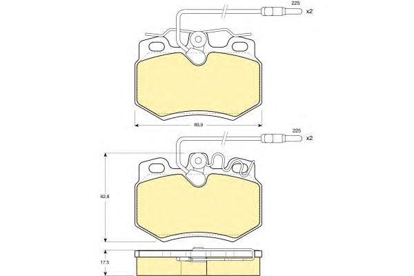 set placute frana,frana disc