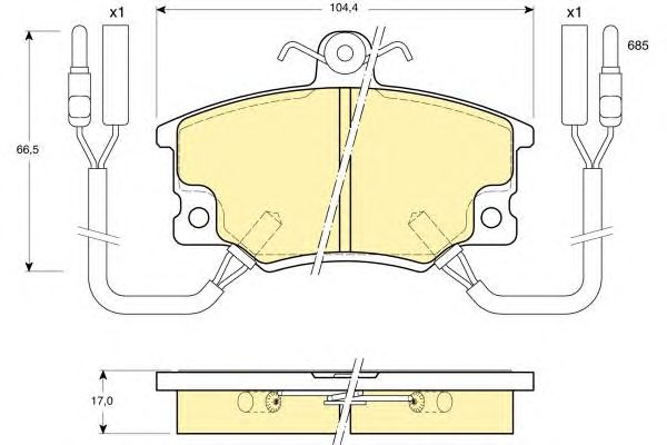 set placute frana,frana disc