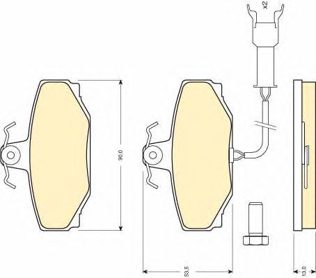 set placute frana,frana disc