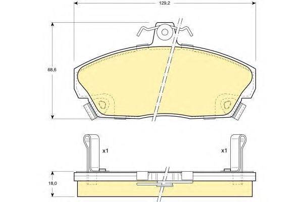 set placute frana,frana disc