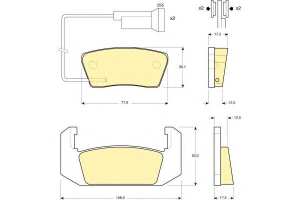 set placute frana,frana disc