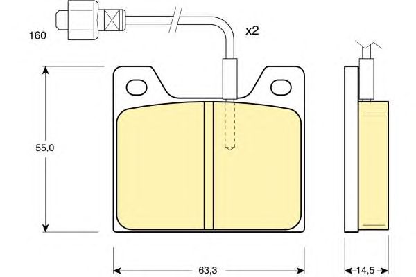 set placute frana,frana disc