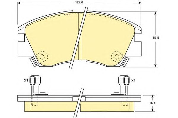 set placute frana,frana disc