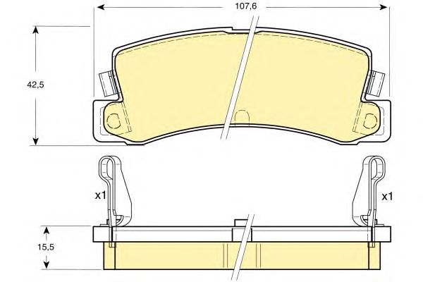 set placute frana,frana disc