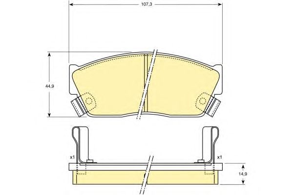 set placute frana,frana disc