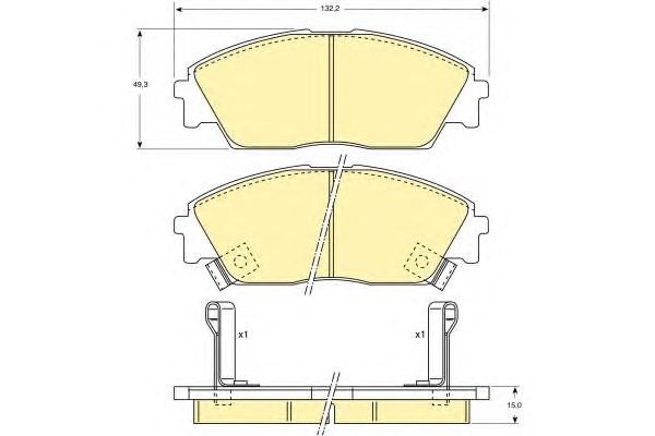 set placute frana,frana disc