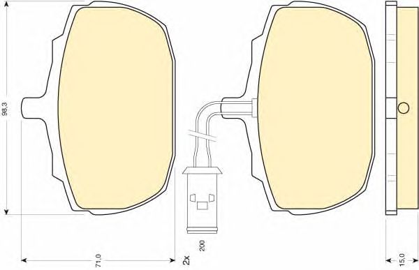 set placute frana,frana disc