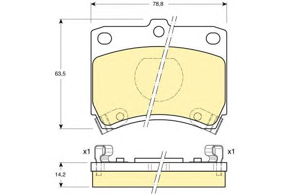 set placute frana,frana disc