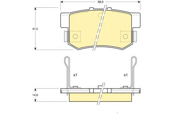 set placute frana,frana disc