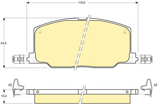 set placute frana,frana disc