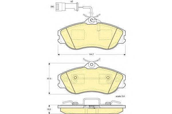 set placute frana,frana disc