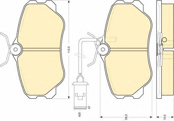 set placute frana,frana disc