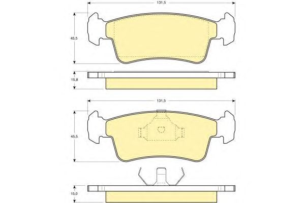 set placute frana,frana disc