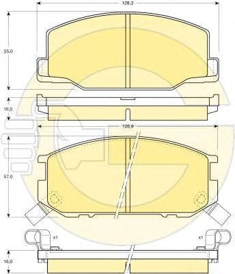 set placute frana,frana disc